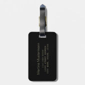 Deutschland Skyline Retro Vintag Souvenir Gepäckanhänger (Rückseite vertikal)