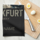 Deutschland Skyline Retro Vintag Souvenir Geschirrtuch (Viertel Falte)