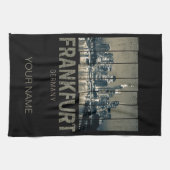 Deutschland Skyline Retro Vintag Souvenir Geschirrtuch (Horizontal)