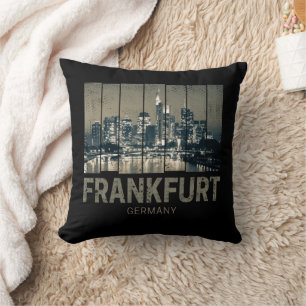 Deutschland Skyline Retro Vintag Souvenir Kissen