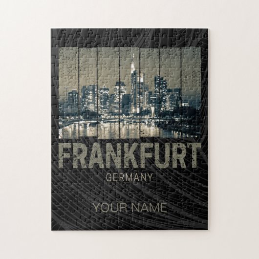 Deutschland Skyline Retro Vintag Souvenir Puzzle (Vertikal)