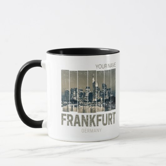 Deutschland Skyline Retro Vintag Souvenir Tasse (Links)