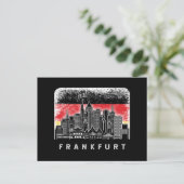 Deutschland Skyline Vintage deutsche Flagge Postkarte (Stehend Vorderseite)