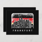 Deutschland Skyline Vintage deutsche Flagge Postkarte (Vorne/Hinten)