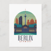 Deutschland Skyline Vintage Postkarte (Vorderseite)
