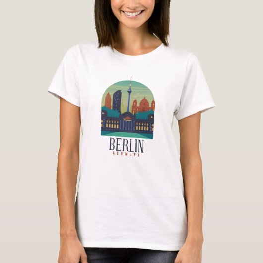 Deutschland Skyline Women T Shirt (Vorderseite)