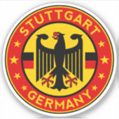 Deutschland, Stuttgart Aufkleber (Vorderseite)