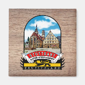 Deutschland Stuttgart Vintage souvenir Magnet (Vorne)