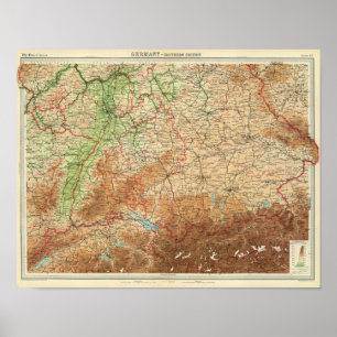 Deutschland Südteil Poster