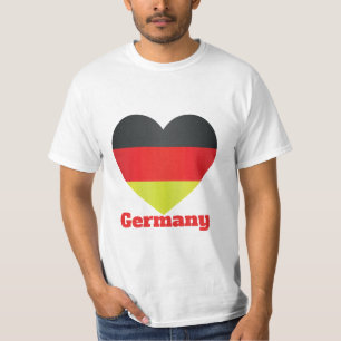 Deutschland T - Shirt für die Herzenflagge