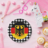 Deutschland - Tafel, Büffel kariert & Deutsche Fla Pappteller (Party)
