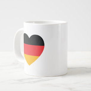 Deutschland - Tasse des Flaggenstaates Herz Jumbo