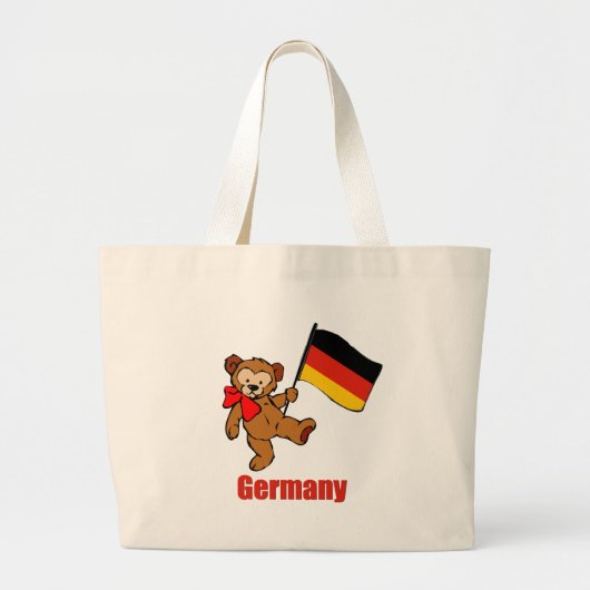 Deutschland-Teddybär Jumbo Stoffbeutel (Vorne)