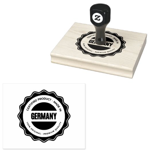 Deutschland Text Langlebiger Holzgriff Made In Gummistempel (Stempel)