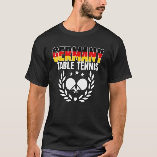 Deutschland Tischtennis German Ping Pong Team Supp T-Shirt (Vorderseite)