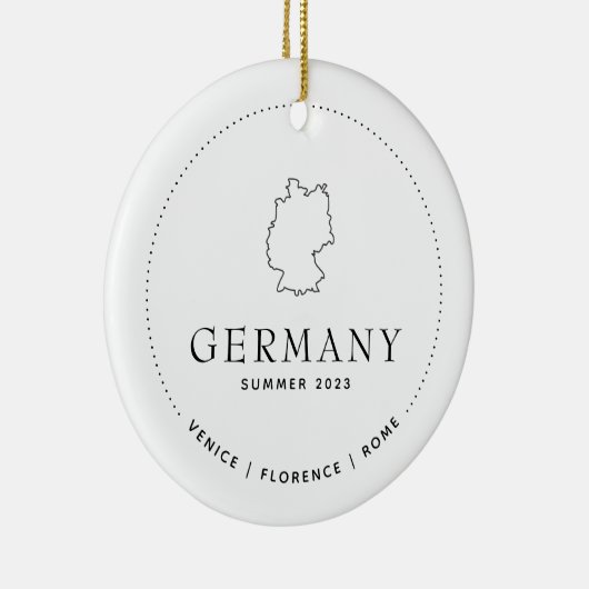 Deutschland Travel Classic Custom Keepake Keramik Ornament (Rechts)
