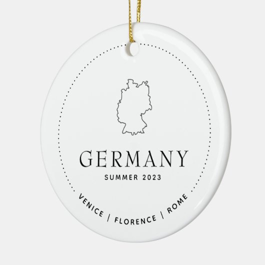 Deutschland Travel Classic Custom Keepake Keramik Ornament (Links)