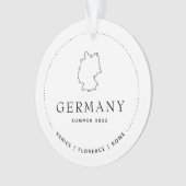 Deutschland Travel Classic Custom Keepake Ornament (Vorderseite)