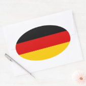 Deutschland Tricolor Ovaler Aufkleber (Umschlag)