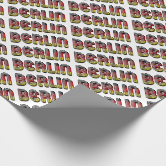 Deutschland - Typografie der deutschen Flaggenfarb Geschenkpapier (Ecke)