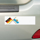 Deutschland und Bayern Flaggen, gekreuzt Autoaufkleber (Auf Auto)
