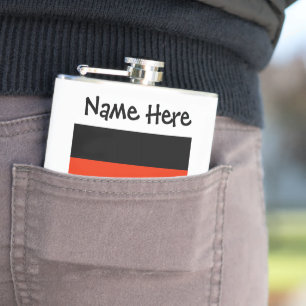 Deutschland und deutsche Flagge personalisiert Flachmann