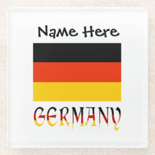 Deutschland und deutsche Flagge personalisiert Glasuntersetzer