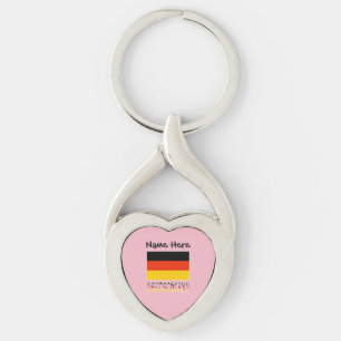 Deutschland und deutsche Flagge personalisiert Schlüsselanhänger