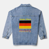 Deutschland und die deutsche Flagge Gelbe Personal Jeansjacke (Rückseite)