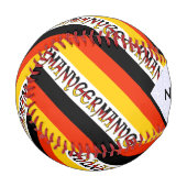 Deutschland und die deutsche Flagge mit Ihrem Name Baseball (Vorderseite Links)