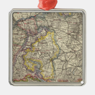 Deutschland und die Schweiz Ornament Aus Metall