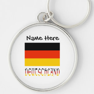 Deutschland und personalisierte deutsche Flagge Schlüsselanhänger