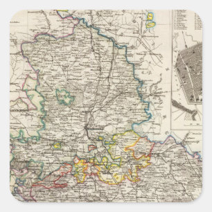 Deutschland und Preußen Quadratischer Aufkleber