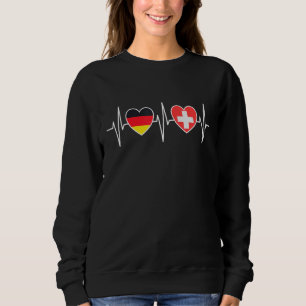 Deutschland und Schweiz Deutsche Schweizer Flagge Sweatshirt