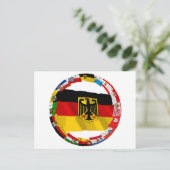 Deutschland und seine Länder, die die Flagge laufe Postkarte (Stehend Vorderseite)