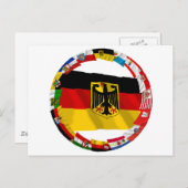 Deutschland und seine Länder, die die Flagge laufe Postkarte (Vorne/Hinten)