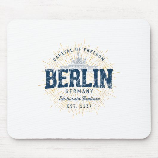 Deutschland Urlaub Souvenir Vintage Berlin Mousepad (Vorne)