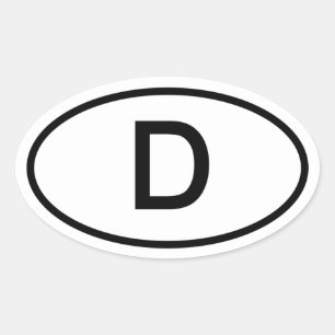 Deutschland-Ursprungsland Oval-Abziehbild Ovaler Aufkleber