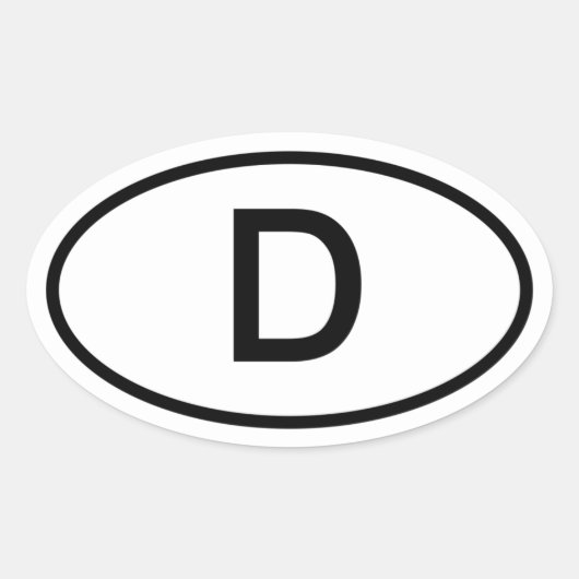 Deutschland Ursprungsland Oval Decal Ovaler Aufkleber (Vorderseite)