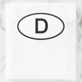 Deutschland Ursprungsland Oval Decal Ovaler Aufkleber (Tasche)