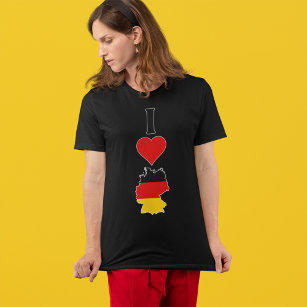 Deutschland Vertikale I Liebe Deutsche Flagge Kart T-Shirt