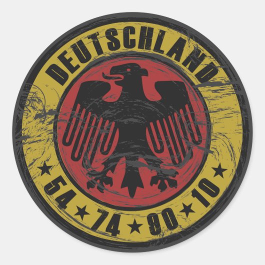 Deutschland Vintag Sticker (Vorderseite)