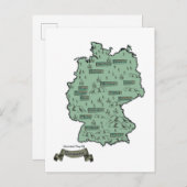 Deutschland - Vintage Illustrierte Karte (Vorne/Hinten)