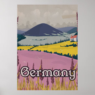 Deutschland Vintage Landreiseplakat Poster