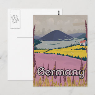 Deutschland Vintage Landreiseplakat Postkarte