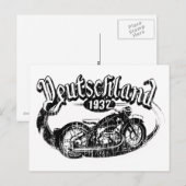 Deutschland Vintage Motorrad-Postkarte Postkarte (Vorne/Hinten)