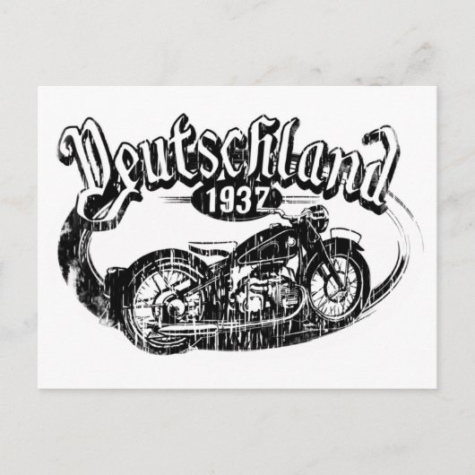 Deutschland Vintage Motorrad-Postkarte Postkarte (Vorderseite)