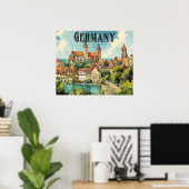 Deutschland Vintage-Reiseposter Poster (Heimbüro)