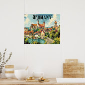 Deutschland Vintage-Reiseposter Poster (Küche)