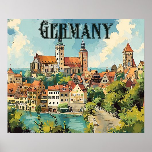 Deutschland Vintage-Reiseposter Poster (Vorne)